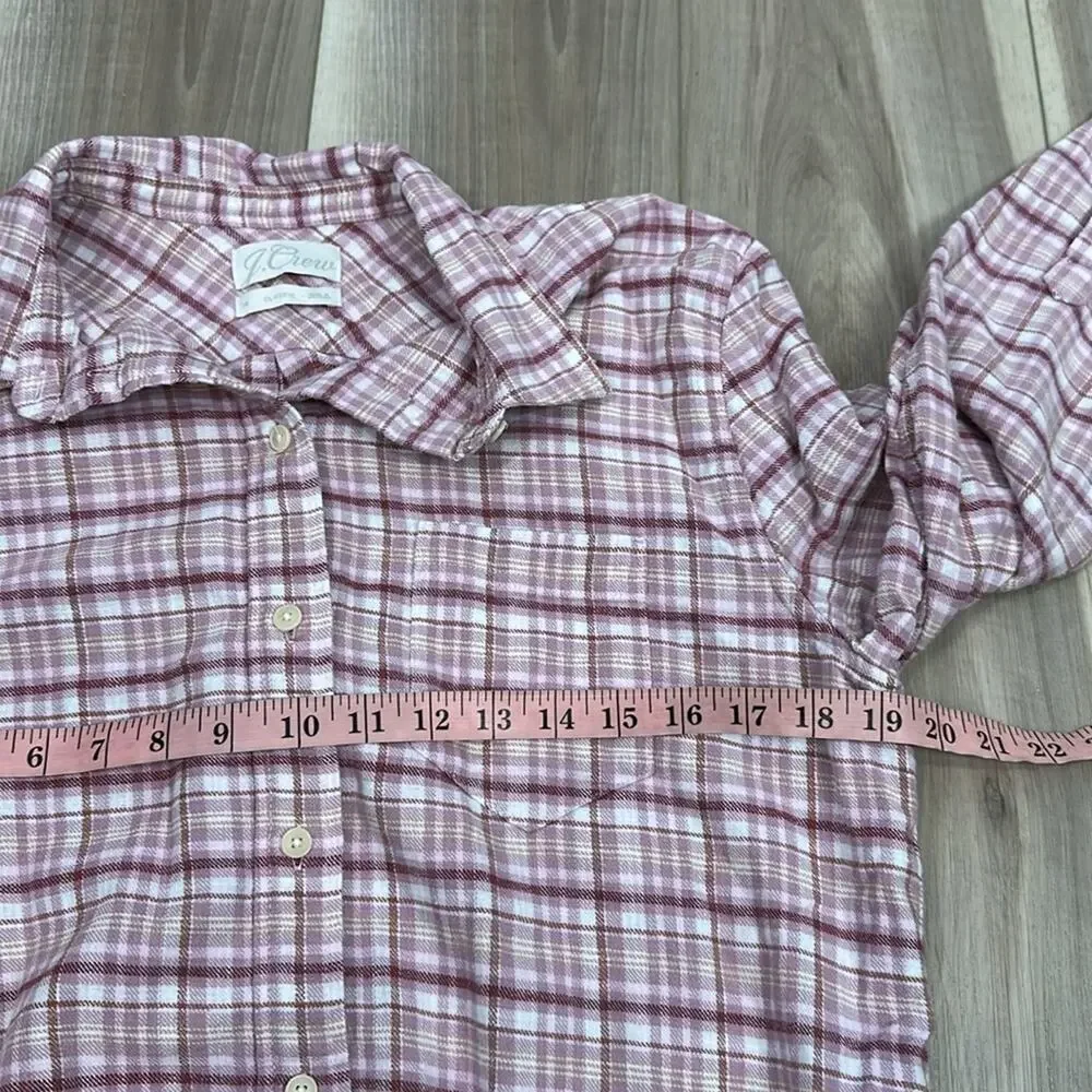 J. Crew classic fit flannel plaid shirt size 14